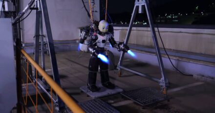 Engineers building a jet-powered flying humanoid for disaster response